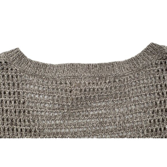 DKNY Jeans Knit V Neck Cozy 59 % cotton Woman’s Sweater Large Tan cozy - Picture 9 of 14